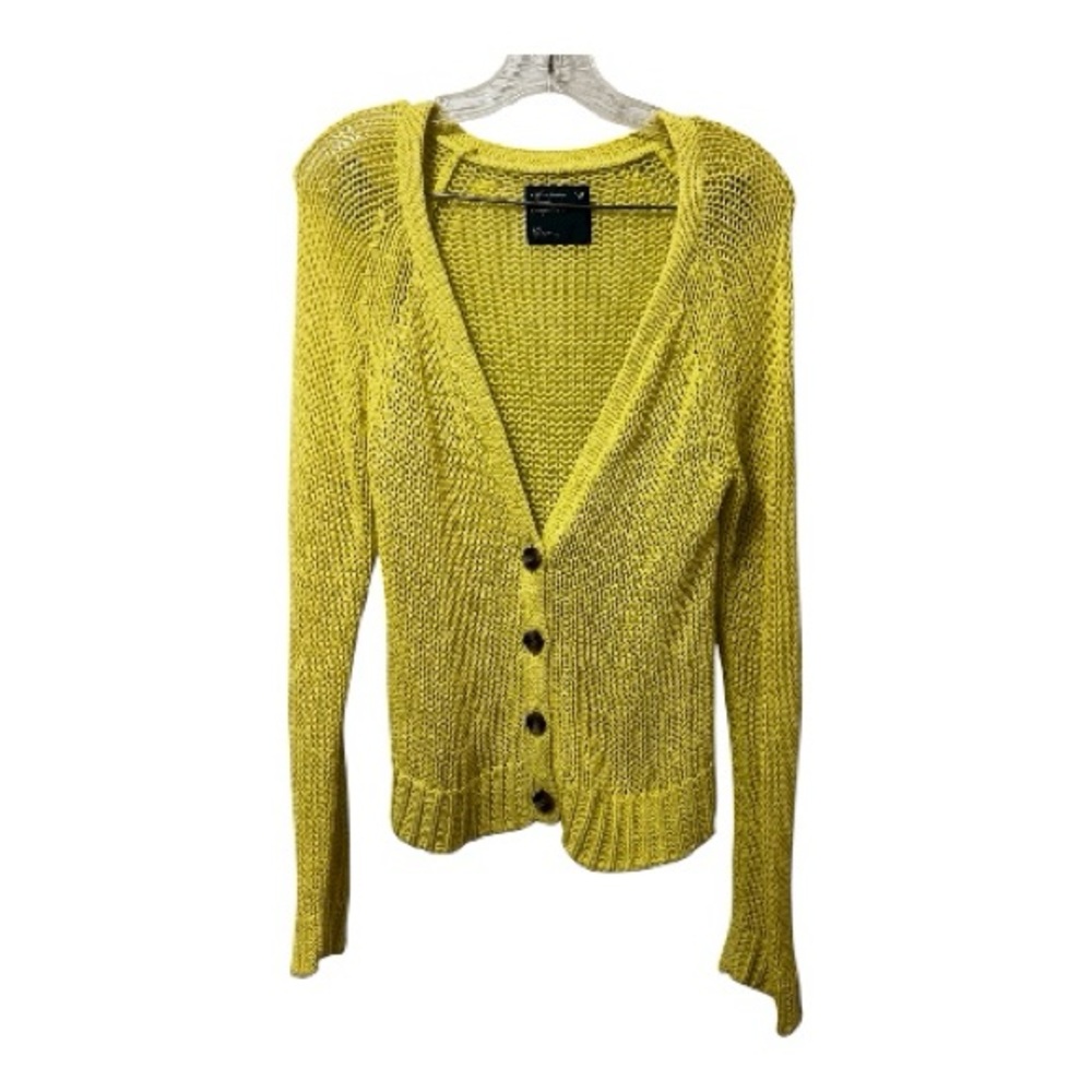 American Eagle cardigan Yellow Button Front knit Sweater
